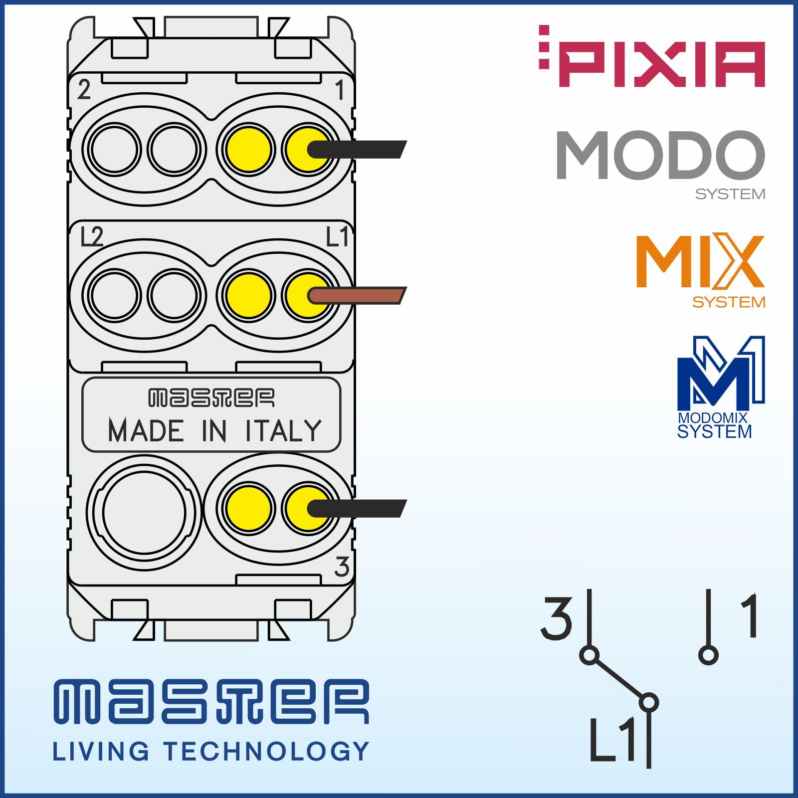 MARLANVIL 7601.6 DEVIATORE - 16AX 250V~ - AQUA