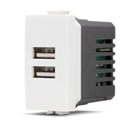 Doppia Presa Usb 2A T3-Joy 521B Bianco