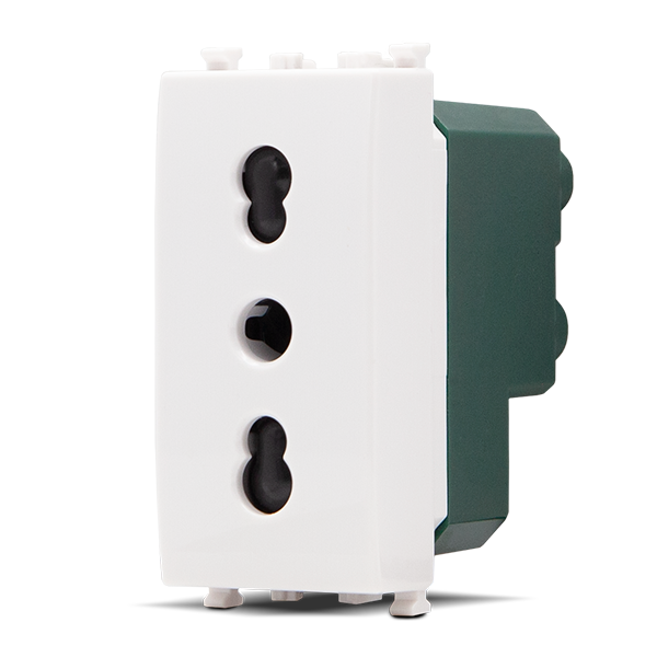 Presa Bivalente 16A-250V T2-Gem 618B Bianco