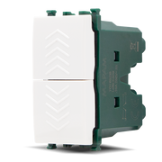 Doppio Pulsante 10A-250V T2-Gem 622B Bianco