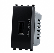 GEM 629N Presa Usb (5V=2A 265V) Nero Compatibile VIMAR PLANA