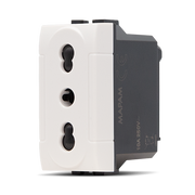 Presa Bivalente T1-Art 818B 2P Bianco