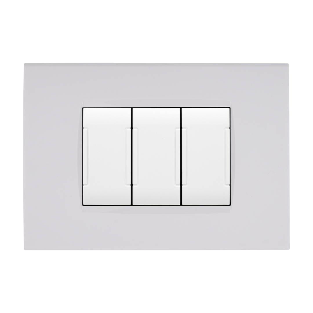 Placca Tecnopolimero T1-Art 8003-01 Bianco