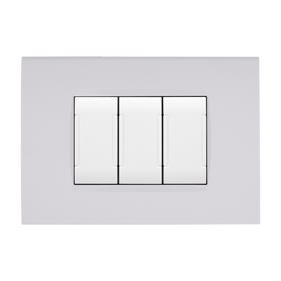 ART 8003-01 Placca Tecnopolimero 3 moduli Bianco