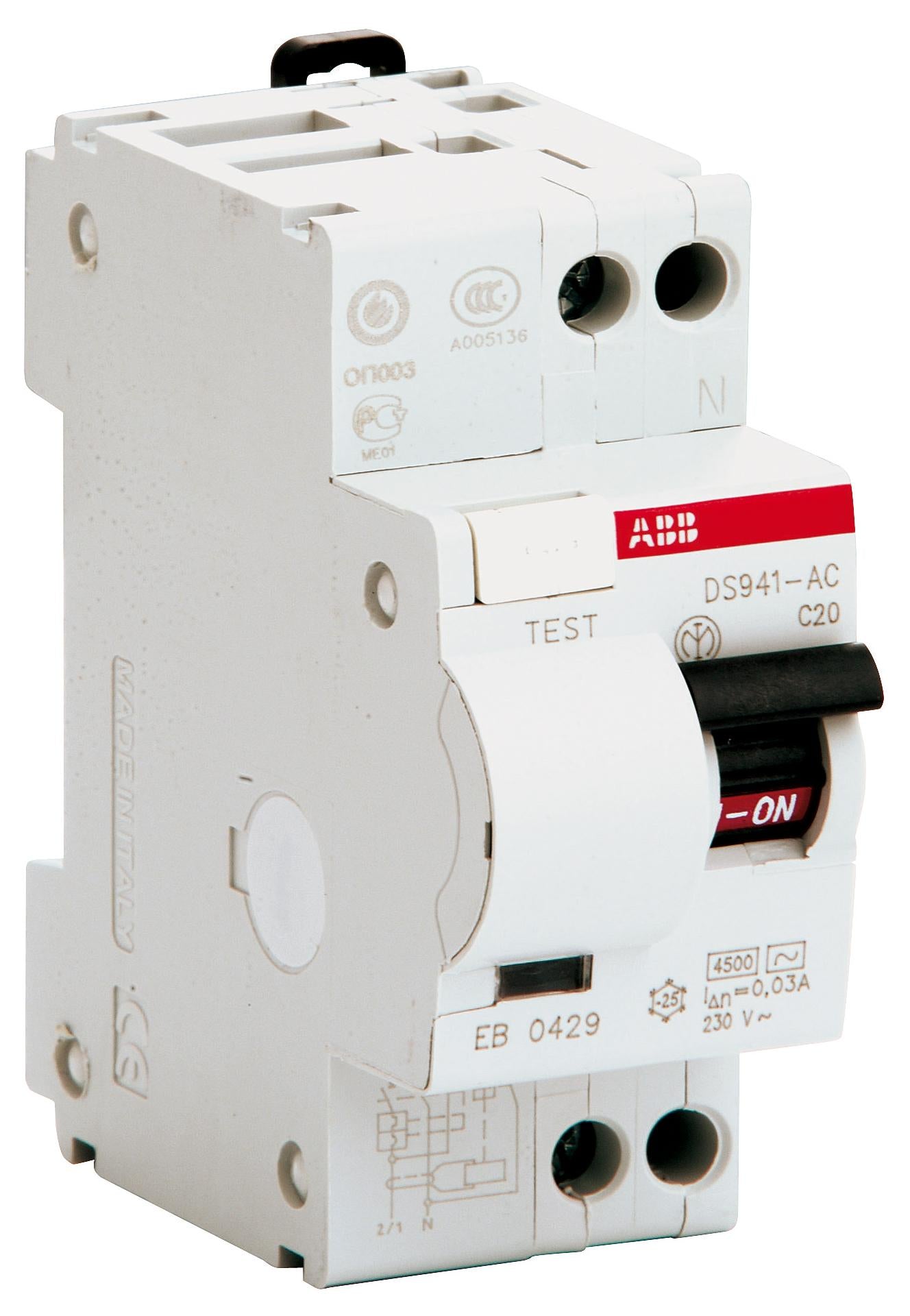 DS901L C32 30mA AC Interr. Differ. 4,5kA 1P+N
