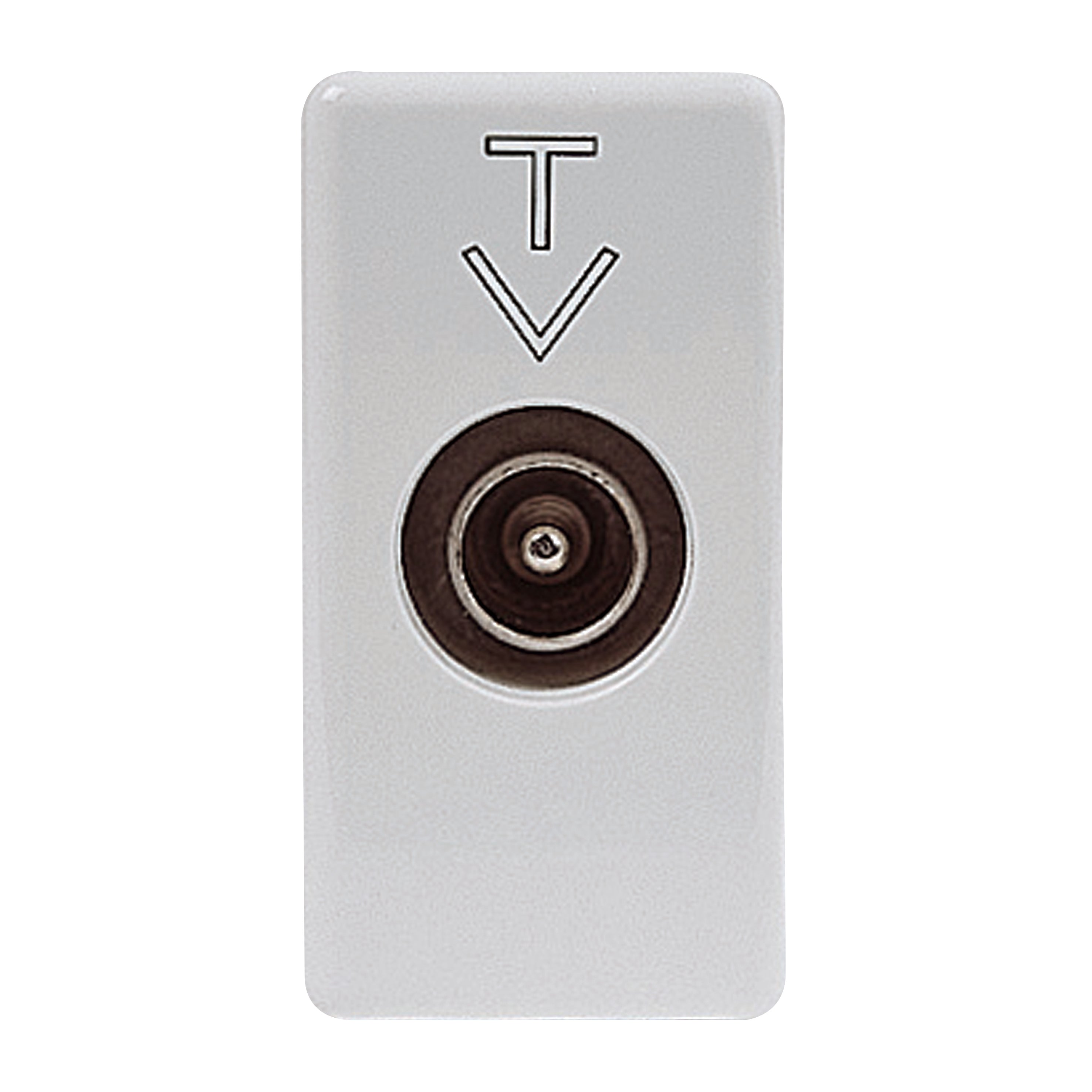 GW20386 PRESA PASSANTE COASSIALE TV SCHERMATURA CLASSE A - CONNETTORE IEC MASCHIO 9,5mm - 1 MODULO - SYSTEM WHITE
