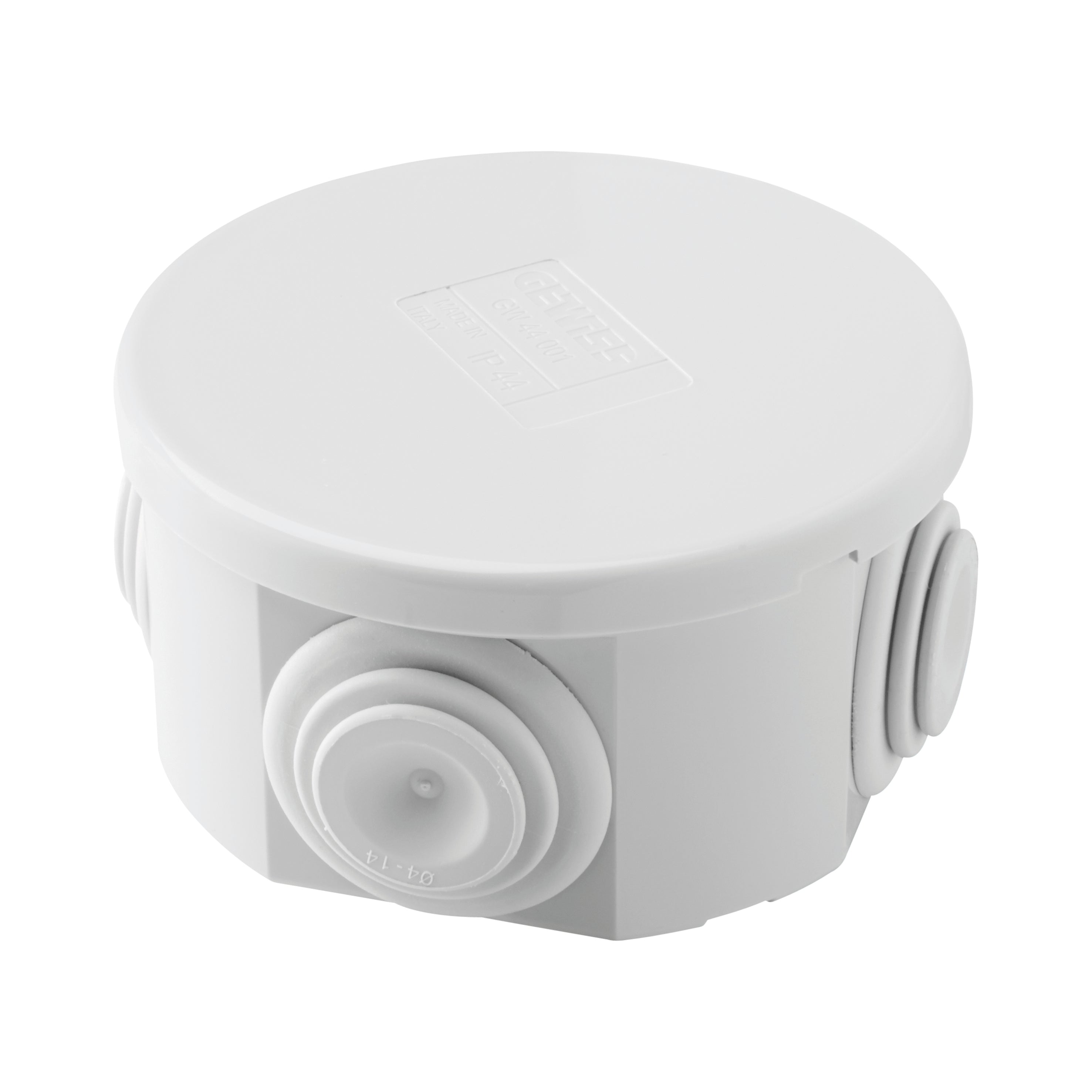 GW44001 CASSETTA DI DERIVAZIONE CON COPERCHIO BASSO A PRESSIONE IP44 PARETI CON PASSACAVI