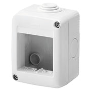 GW27002 CONTENITORE PER APPARECCHI SYSTEM - PROTETTO - 2 POSTI - GRIGIO RAL 7035 - IP40