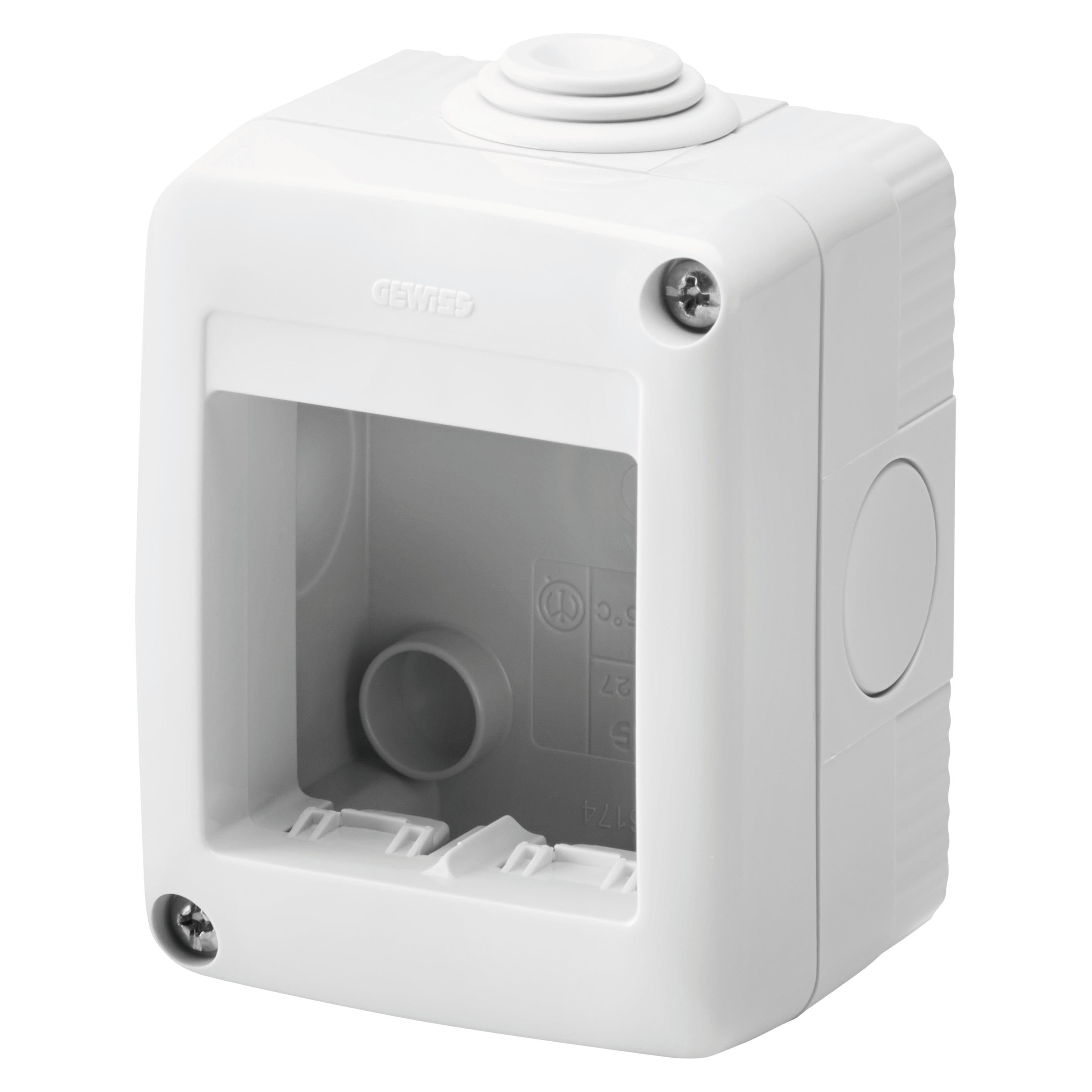 GW27002 CONTENITORE PER APPARECCHI SYSTEM - PROTETTO - 2 POSTI - GRIGIO RAL 7035 - IP40