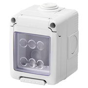 GW27042 CONTENITORE PER APPARECCHI SYSTEM - STAGNO - 2 POSTI - GRIGIO RAL 7035 - IP55