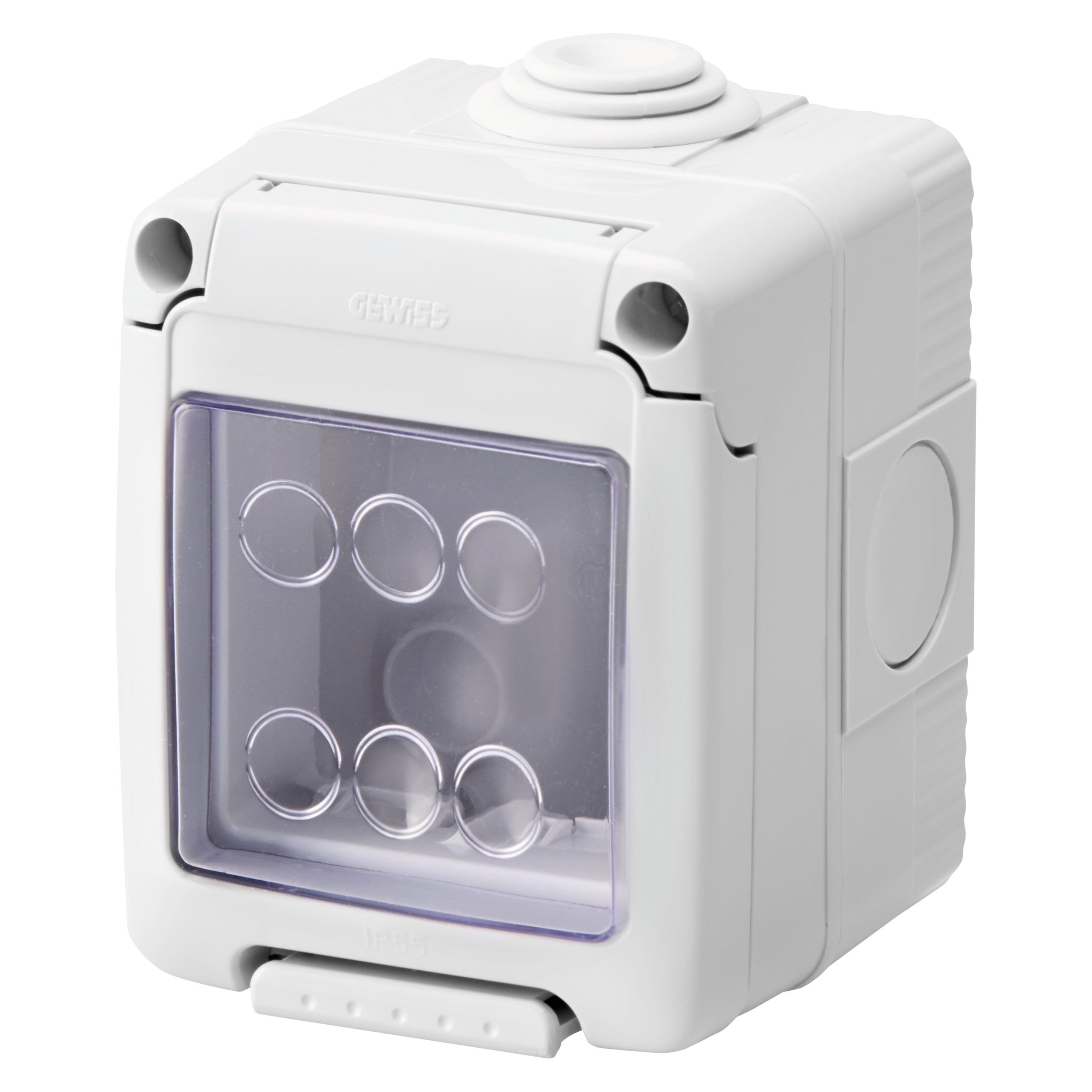 GW27042 CONTENITORE PER APPARECCHI SYSTEM - STAGNO - 2 POSTI - GRIGIO RAL 7035 - IP55