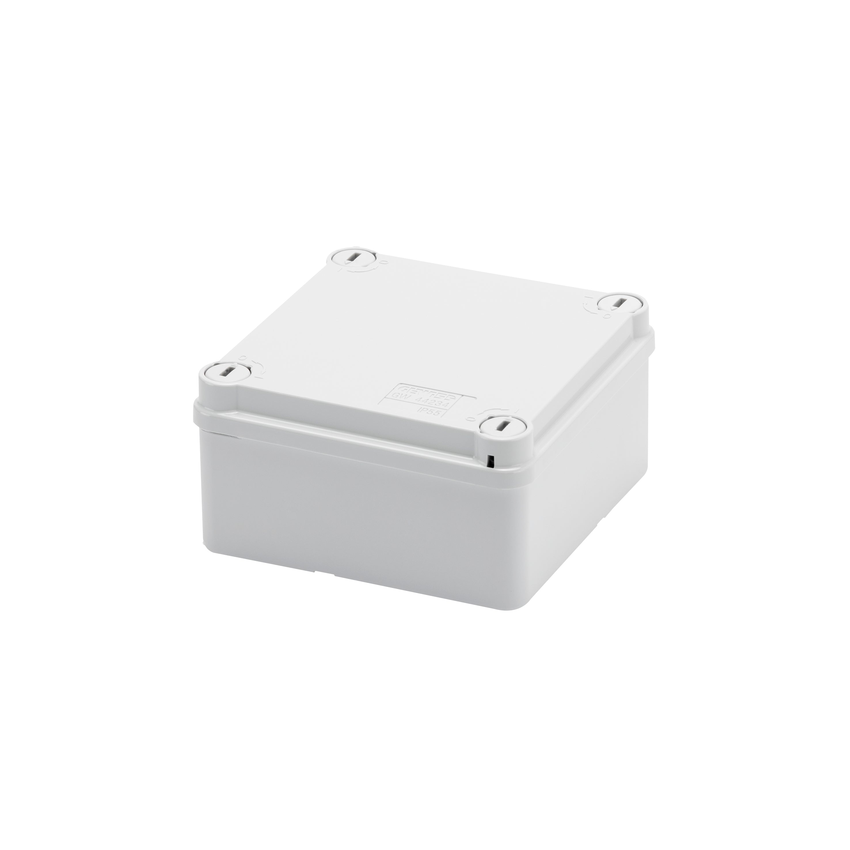 GW44234 CASSETTA DI DERIVAZIONE CON COPERCHIO BASSO E VITI A 1/4 DI GIRO IP55 PARETI LISCE