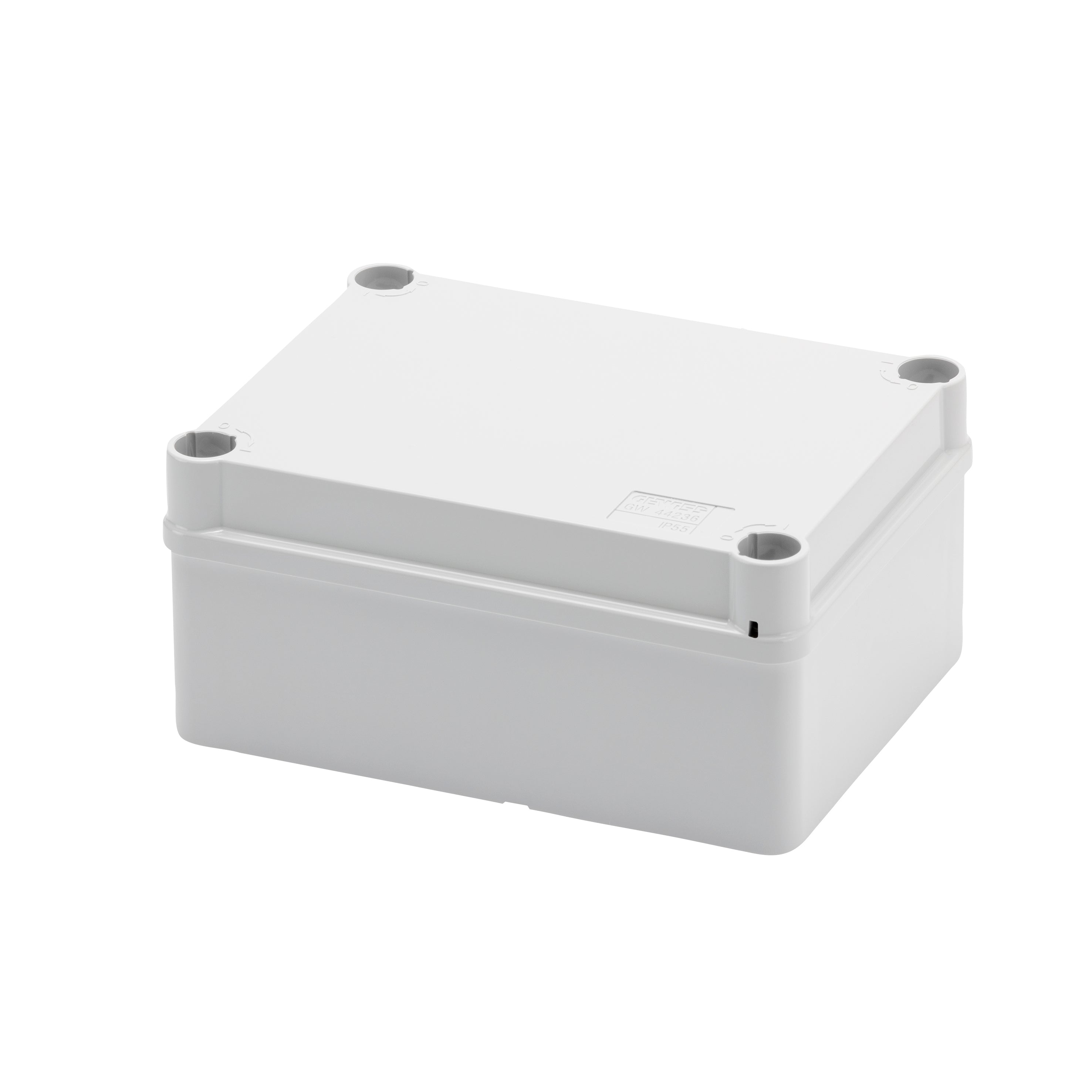 GW44236 CASSETTA DI DERIVAZIONE CON COPERCHIO BASSO E VITI A 1/4 DI GIRO IP55 PARETI LISCE