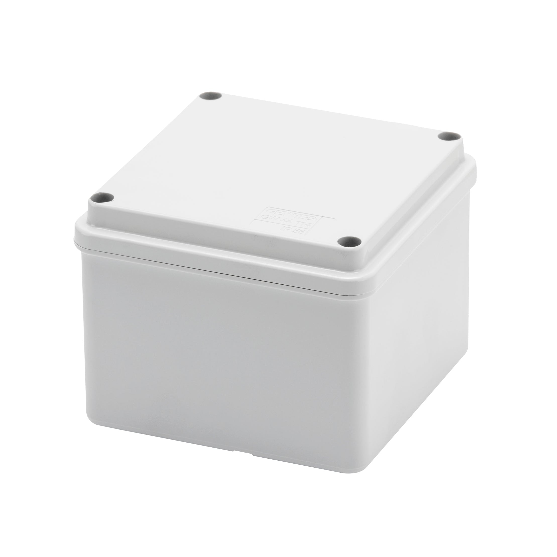 GW44114 CASSETTA DI DERIVAZIONE CON FONDO AD ALTA CAPIENZA E COPERCHIO BASSO A VITE IP56 PARETI LISCE