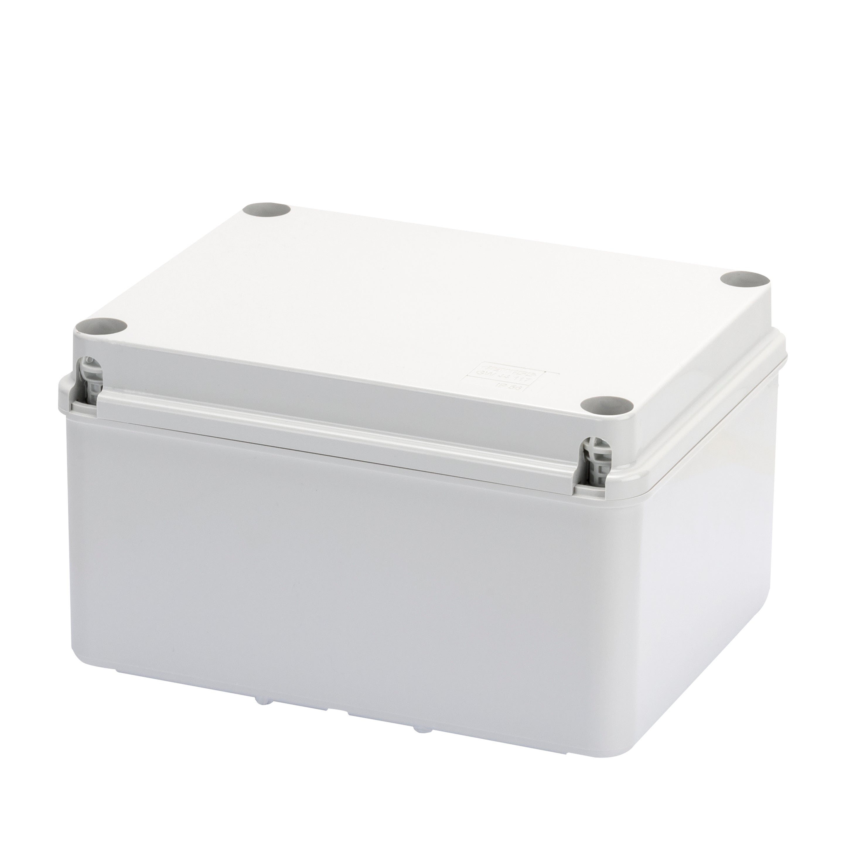 GW44117 CASSETTA DI DERIVAZIONE CON FONDO AD ALTA CAPIENZA E COPERCHIO BASSO A VITE IP56 PARETI LISCE