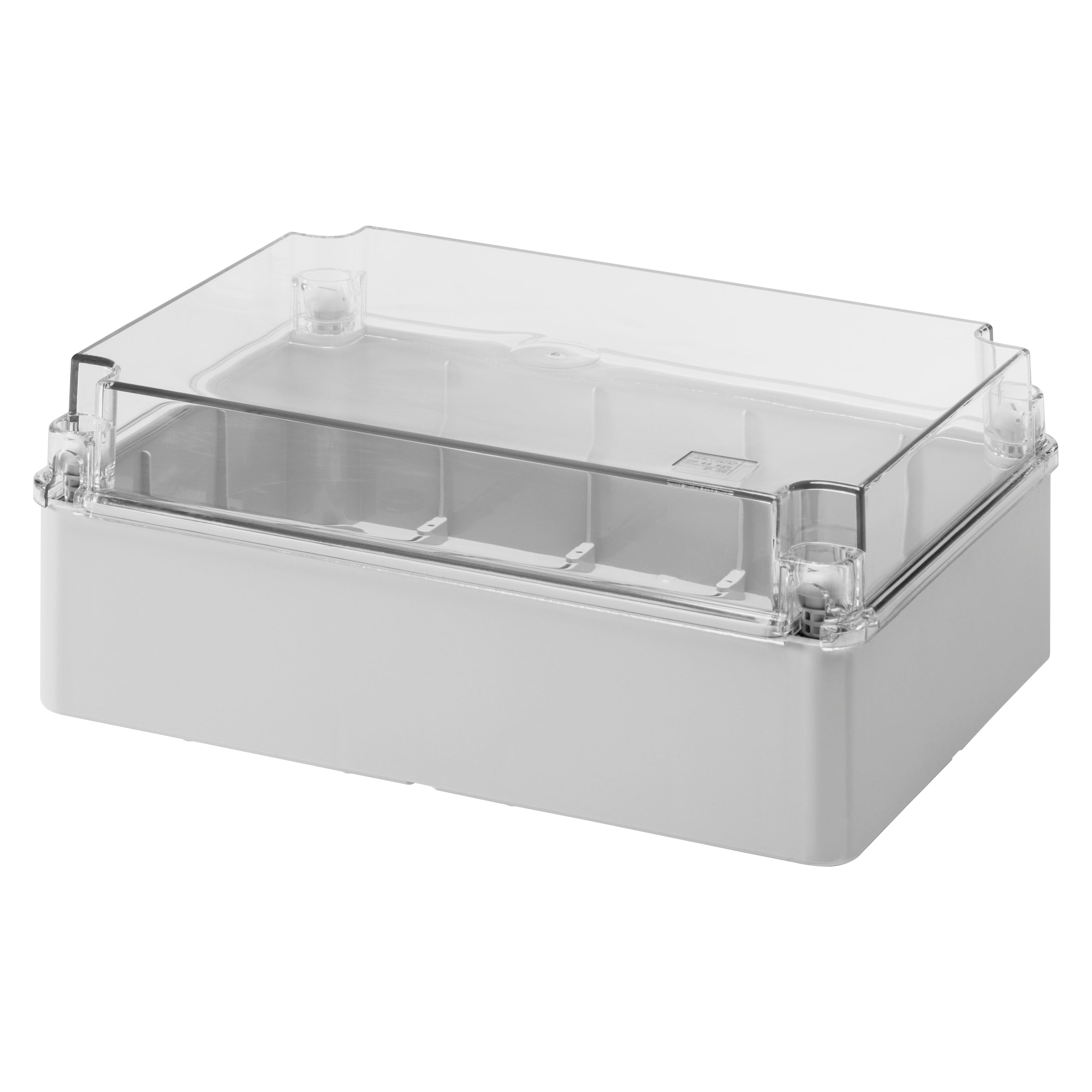 GW44429 CASSETTA DI DERIVAZIONE E PER APPARECCHIATURE ELETTRICHE ED ELETTRONICHE-COPERCHIO BASSO TRASPARENTE IP56 PARETI LISCE