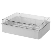 GW44430 CASSETTA DI DERIVAZIONE E PER APPARECCHIATURE ELETTRICHE ED ELETTRONICHE COPERCHIO BASSO TRASPARENTE IP56 PARETI LISCE