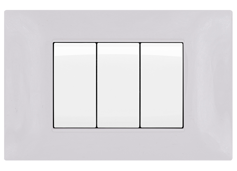 Placca Tecnopolimero T2-Gem M6003-01 Bianco