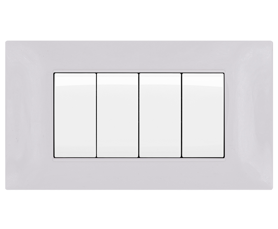 Placca Tecnopolimero T2-Gem M6004-01 Bianco