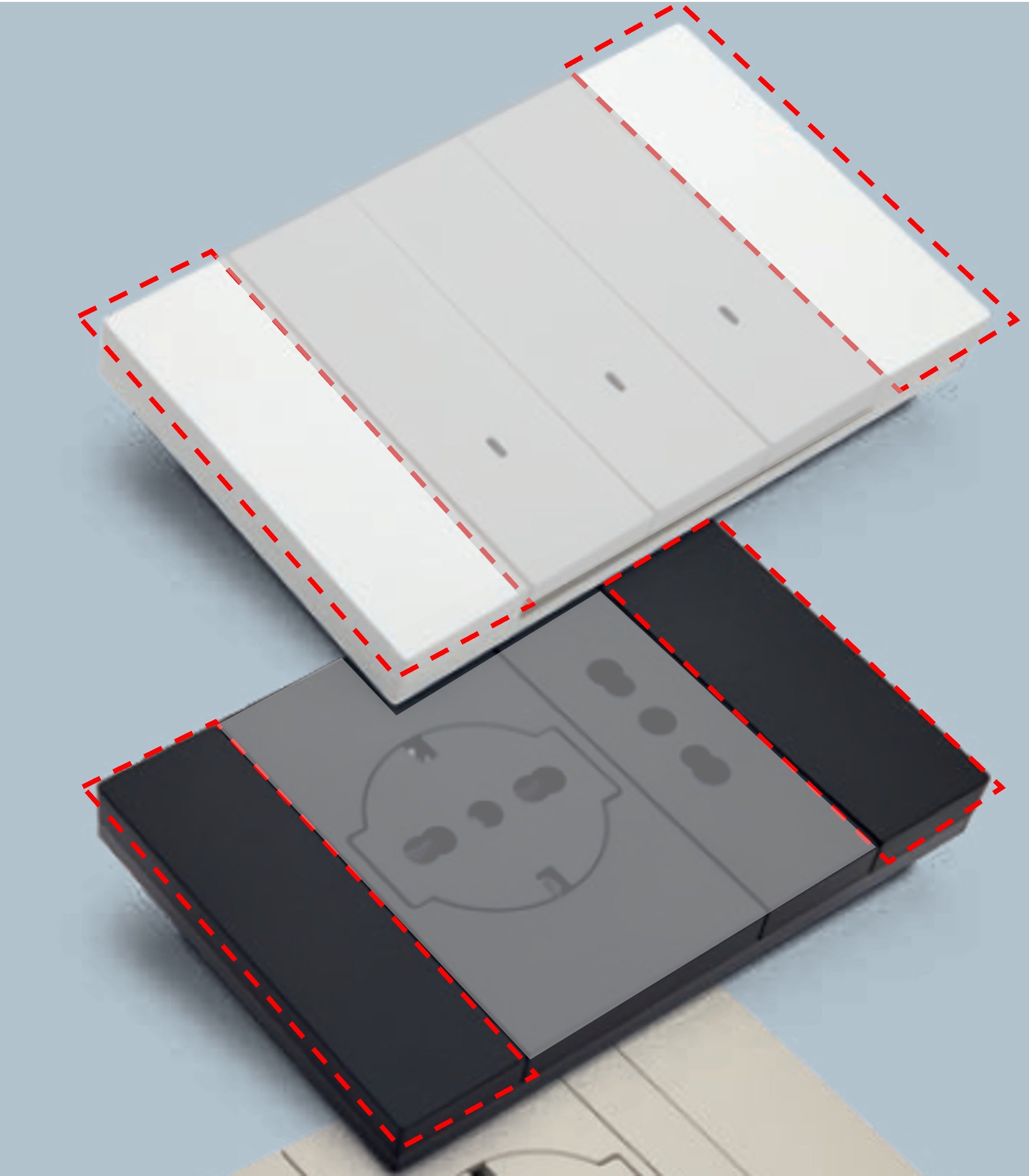 ZEN N2002-1 / N2002-2 Placca 1 modulo in tecnopolimero BIANCO / NERO