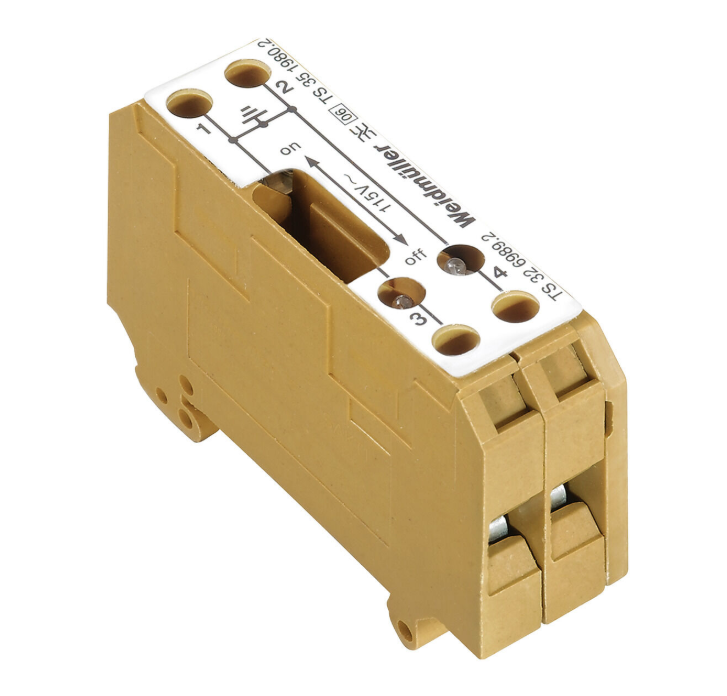 WEIDMULLER SAKT E/35 2GL 115VAC Morsetto sezionatore di prova 0198020000