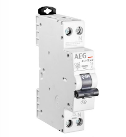 INTERRUTTORE AUTOMATICO AEG EC90E 1P+N C 4,5kA 25A 1mod.