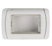 Placca Idrobox IP55 T1-Art S8003B 3P Bianco