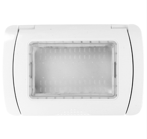 Placca Idrobox IP55 T3-Joy S5003B 3P Bianco