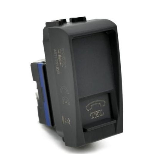 Presa Telefono T1-Art 828N Nero