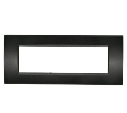 Placca Tecnopolimero T1-Art 8007-02 7P Nero