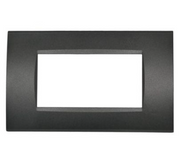 Placca Tecnopolimero T1-Art 8004-02 4P Nero
