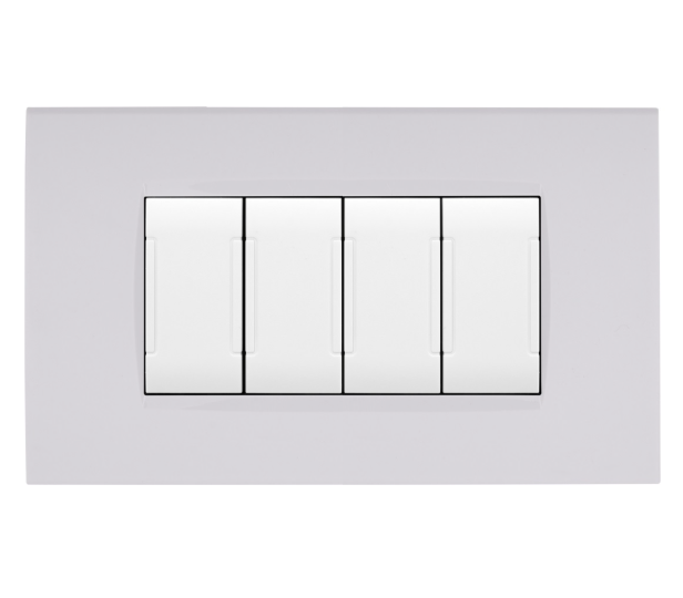 Placca Tecnopolimero T1-Art 8004-01 Bianco