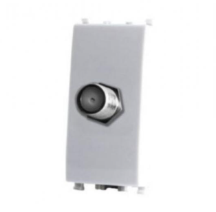 Presa Satellitare T2-Gem 625B 1P Bianco