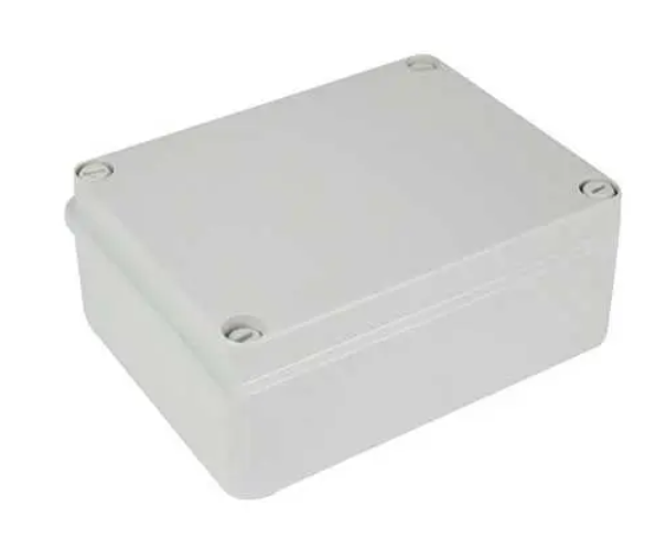 FG13555 Scatola stagna di derivazione rettangolare con coperchio con viti in plastica 158x118x80mm con pareti lisce IP66