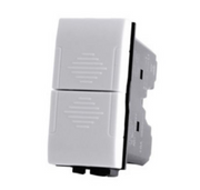 ART 827B Doppio Pulsante (10A-250V) Bianco Compatibile Bticino Living Light Tech International