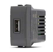 ART 829N Presa USB 5V 2A 265V Nero Compatibile con BTicino LIVING
