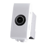 ART 834B Presa Tv Passante Bianco Compatibile Bticino Living Light Tech International