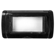 ART S8004N Placca Idrobox IP55 4 moduli Nero Compatibile con BTicino LIVING