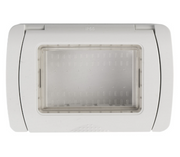 ART S8003B Placca Idrobox IP55 3 moduli Bianco Compatibile con BTicino LIVING