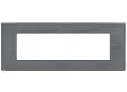 ART 8007SL-8 Placca Tecnopolimero Spazzolato 7 moduli Grigio Compatibile Bticino Living Light Tech International