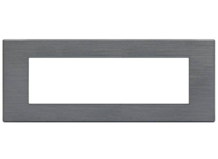 ART 8007SL-8 Placca Tecnopolimero Spazzolato 7 moduli Grigio Compatibile Bticino Living Light Tech International