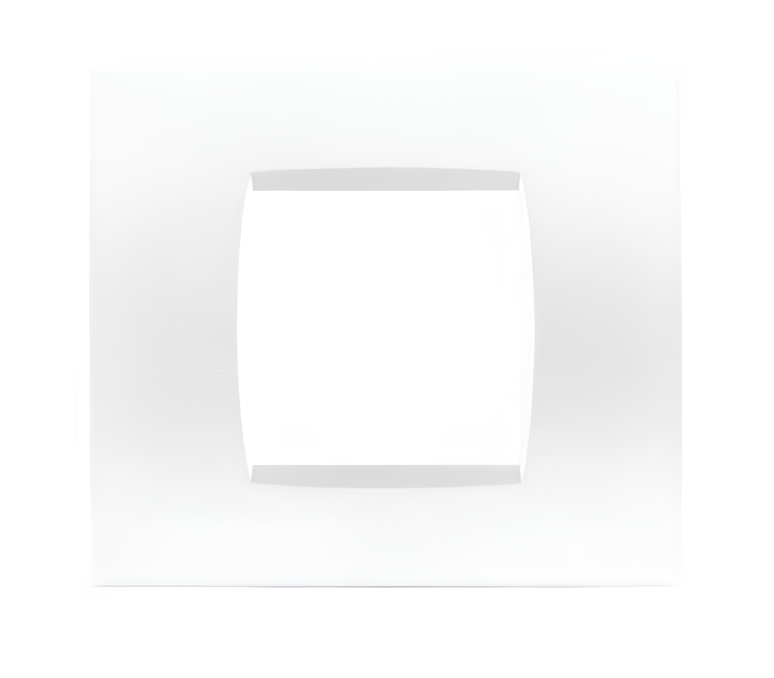 ART 8002-01 Placca tecnopolimero 2 posti bianca compatibile Living Light