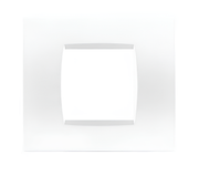 ART 8002-01 Placca tecnopolimero 2 posti bianca compatibile Living Light