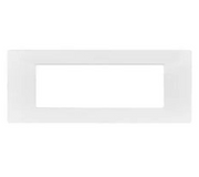 GEM M6007-01 Placca Tecnopolimero 7 moduli Bianco Compatibile VIMAR PLANA