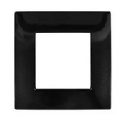 GEM M6002-02 Placca Tecnopolimero 2 moduli Nero