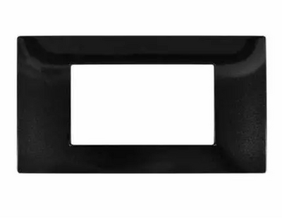 GEM M6004-02 Placca Tecnopolimero 4 moduli Nero Compatibile VIMAR PLANA
