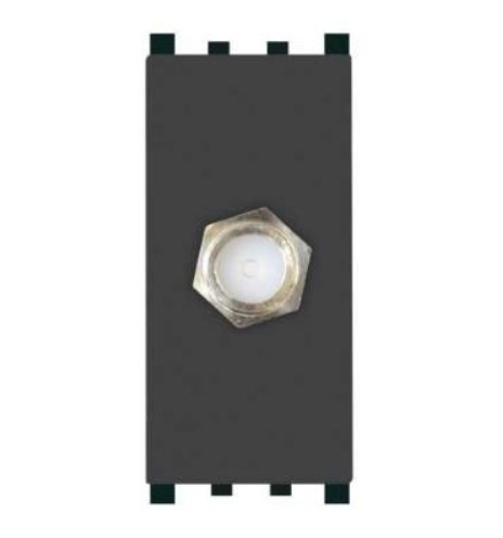 GEM 625N Presa Satellitare 1 modulo nero Compatibile VIMAR PLANA