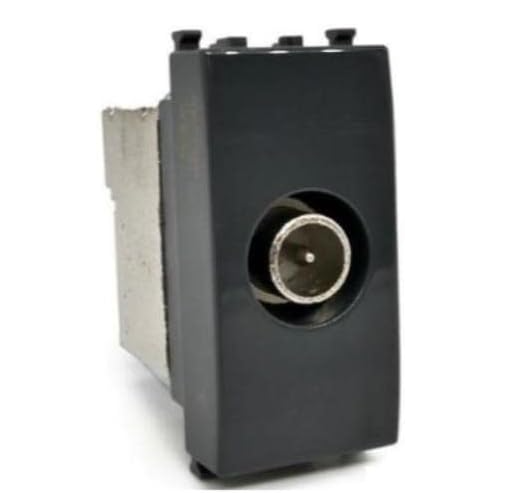 GEM 626N Presa tv derivata nero compatibile con Vimar Plana