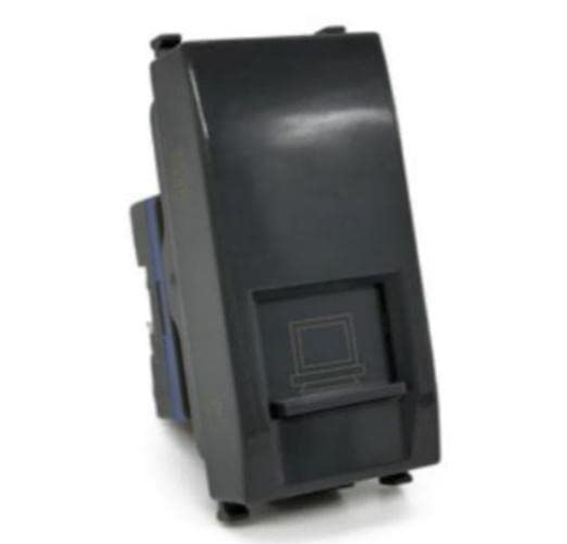 GEM 627N Connettore rete RJ45 Cat6 colore nero compatibile Vimar Plana