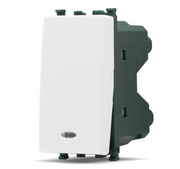 GEM 664B Invertitore spia 10A-230V bianco Compatibile Vimar Plana